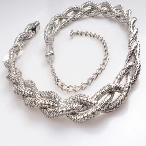 Cina silver western braided fancy snake chain belt BT60004 produttore
