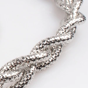 silver western braided fancy snake chain belt BT60004