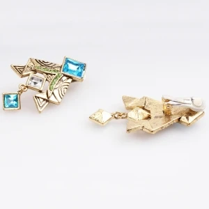 spark crystal elements egyptian clip on earrings E30038