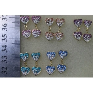 sterling silver 925 shamballa earrings