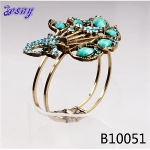 中国 thin gold ladies colorful gold big peacock design bangle メーカー