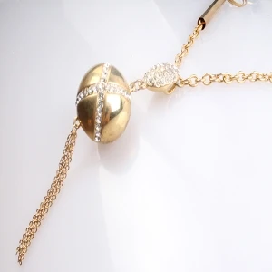 vintage boutique ball chain pearl pendant necklace N90074