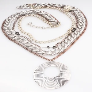 vintage boutique evil eye chains pendant necklace N90068