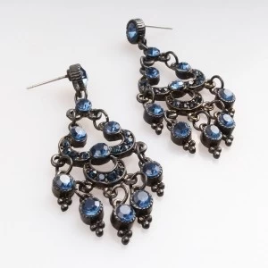Китай vintage gypsy peacock rhinestone feather earrings E30070 производителя