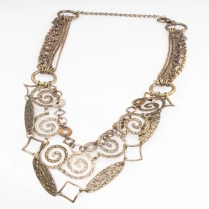 vintage letter chains shiva eye jewelry costume necklace N90214