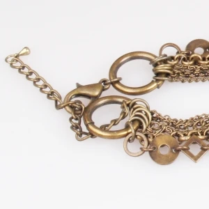 vintage letter chains shiva eye jewelry costume necklace N90214