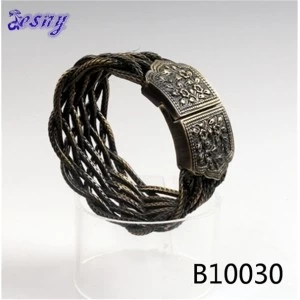 porcelana vintage magnetic copper flower twisted wire bangle B10030 fabricante