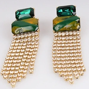 wholesale animal shaped crystal drop clip on earrings E30003