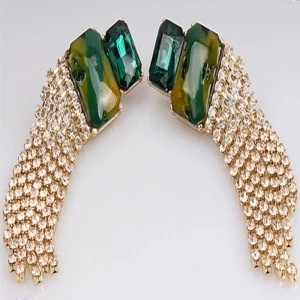 wholesale animal shaped crystal drop clip on earrings E30003