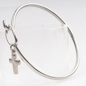 wholesale cheap silver sideways cross bracelet B10148