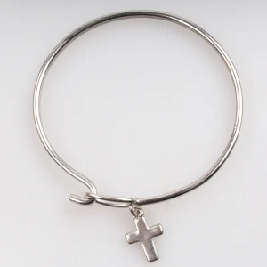 wholesale cheap silver sideways cross bracelet B10148