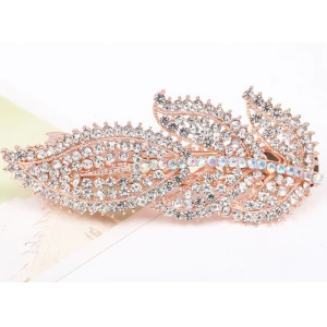 wholesale fashion crystal butterfly hair accessories full crystal hairpin for girls