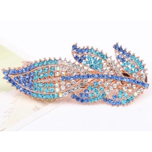 wholesale fashion crystal butterfly hair accessories full crystal hairpin for girls