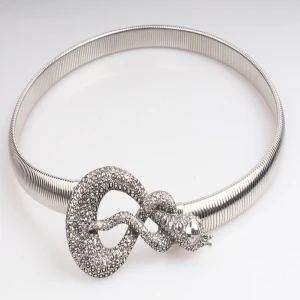 wholesale genuine men guoci rhinestone snake belt BT60022