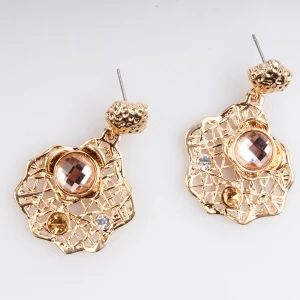 wholesale jhumka gold pave animal diamond earrings E30065