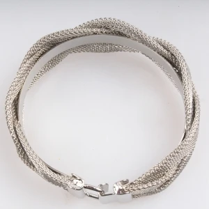 wholesale silver jewelry three chains knot bracelet B10145