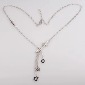 中国 wholesales silver chain letter big cross costume necklace N90357 メーカー