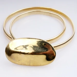 young girls fashion gold elastic metal belt BT60007