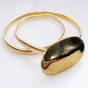 young girls fashion gold elastic metal belt BT60007