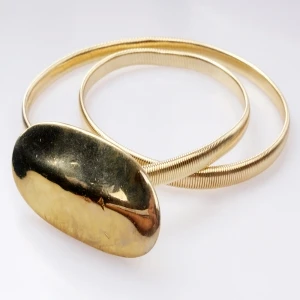 young girls fashion gold elastic metal belt BT60007