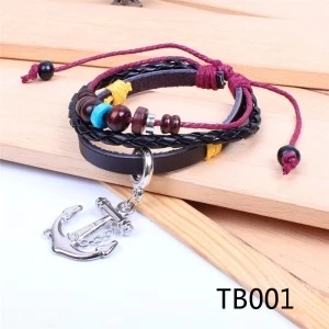 中国 zinc fancy men's anchor bracelet charm alloy bangle bracelets メーカー