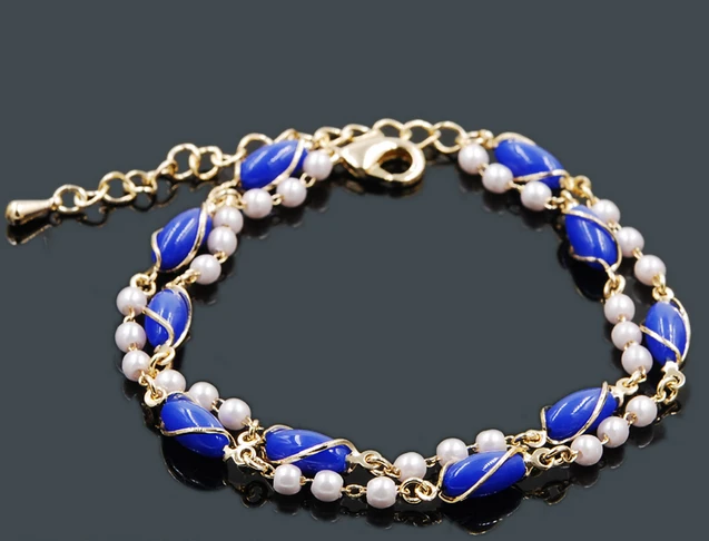 14k gold plated colorful new ball pearl bracelet manufacturer in China