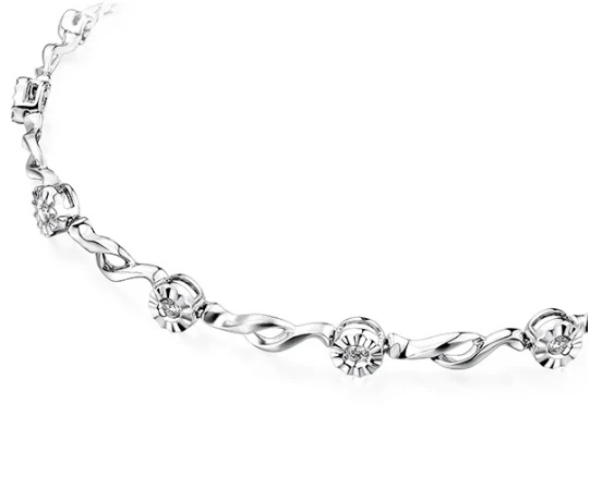 18K White Gold Diamonds Bracelet Bangle Supplier in China