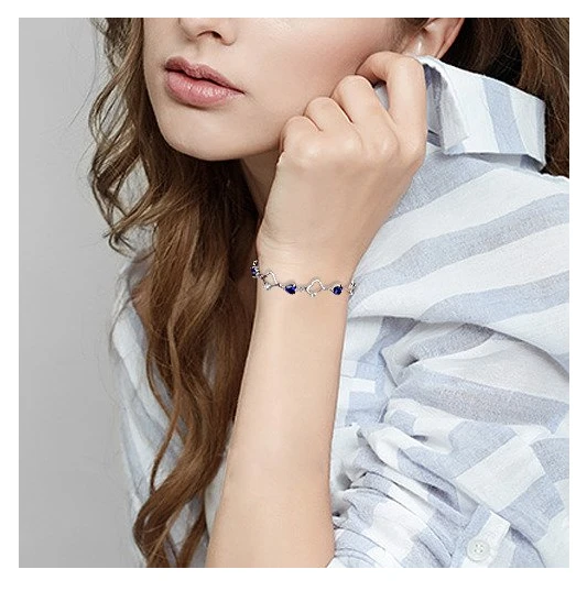 2018 Bracelet 925 Sterling Silver  Jewelry Shines with Beauty Suit for girls Bangles as Gift