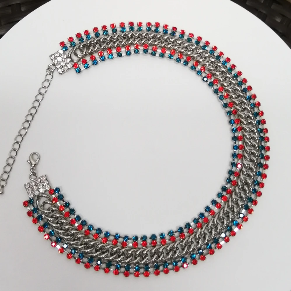 2018 Custom Rhinestone Chain Choker Manufacturer in China