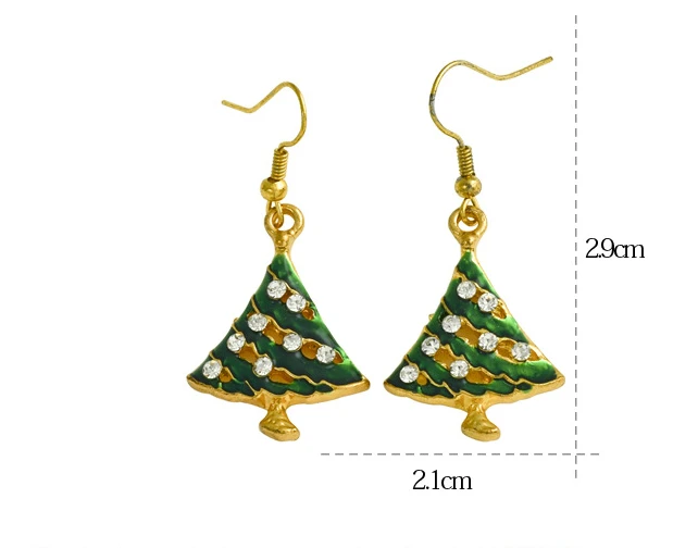 2018 Fashion Christmas Tree Fishhook Earring For Christmas gift