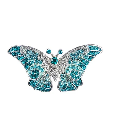 2018 Fashion Winged Butterfly  Crystal Rhinestones Brooch Pin Mulit Color  Brooch for girls or Wemen