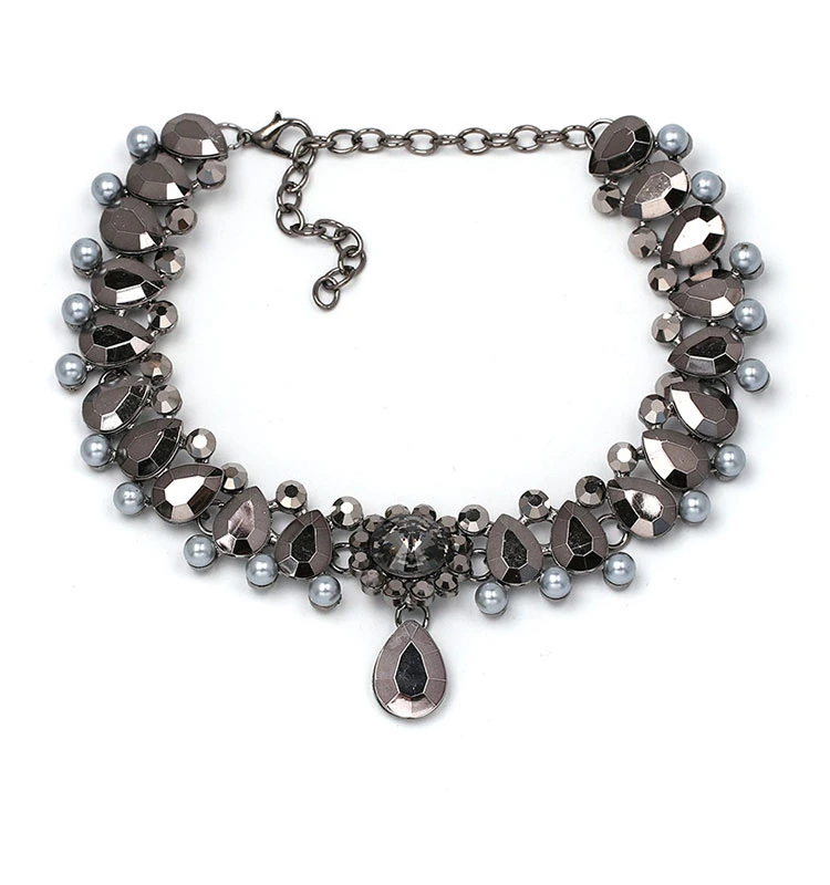 2018 New European and American style multi-colored wedding party gift drop necklace for women