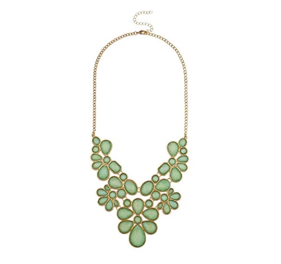 2018 Top Sales Fashion Accessories Womens Flower Bib Chunky Sweater Statement Necklace