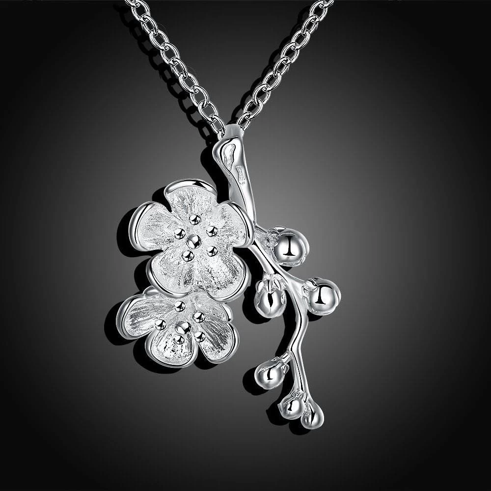 porcelana Plata de ley 925 Flor de cerezo collar NS2 925 joyería de plata proveedor china fabricante