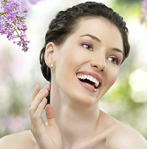 925 Sterling Silver Heart shaped  Earrings with Diamonds and Pearls for Woman