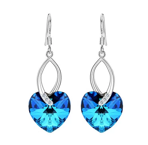China 925 Sterling Silver Love Heart French Hook Dangle Earrings Birthday Anniversary Gifts for Women Mom Wife Hersteller