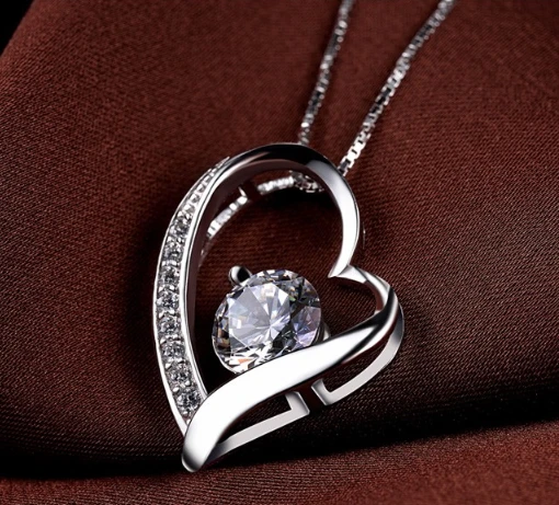 925 sterling silver wedding heart zircon wholesale women jewelry set supplier china