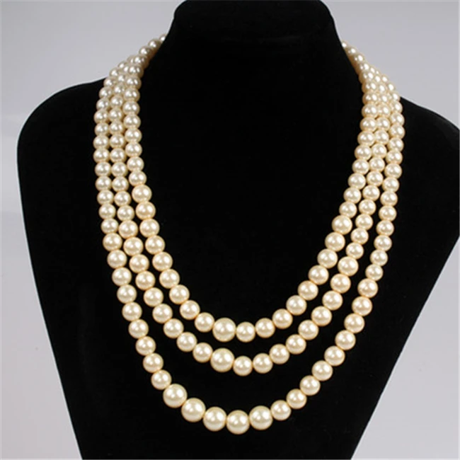 Best Selling Jewelry Multi Layer Pearl Bead necklace 2018 Fashion Chain"s Necklace