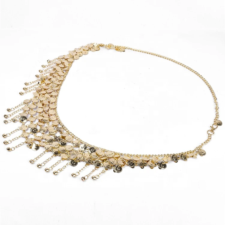 Charm Jewelry Full Rhinestone Belly Chain Gypsy Women Party Club Metal Alloy Tassels Waist Chain