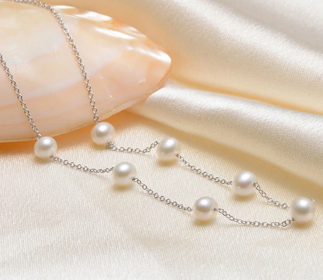Cheap Price S925 Sterling Silver Freshwater Pearl Necklace for Woman
