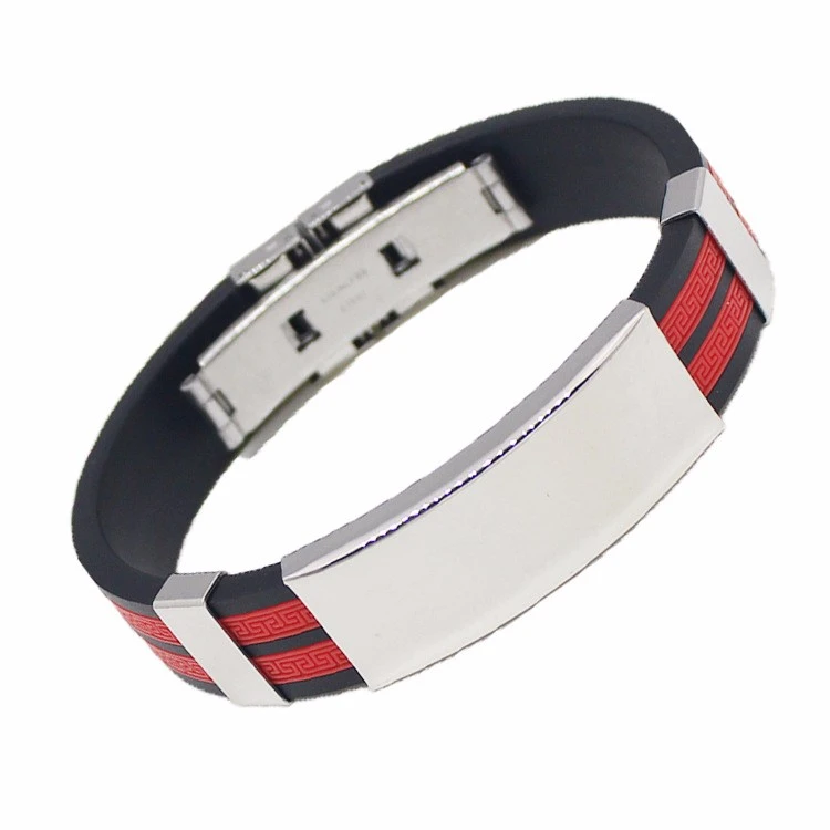 China high quality mens bracelet 316L Stainless Steel bracelets bangles, wholesale silicone bracelets Stainless Steel jewelry