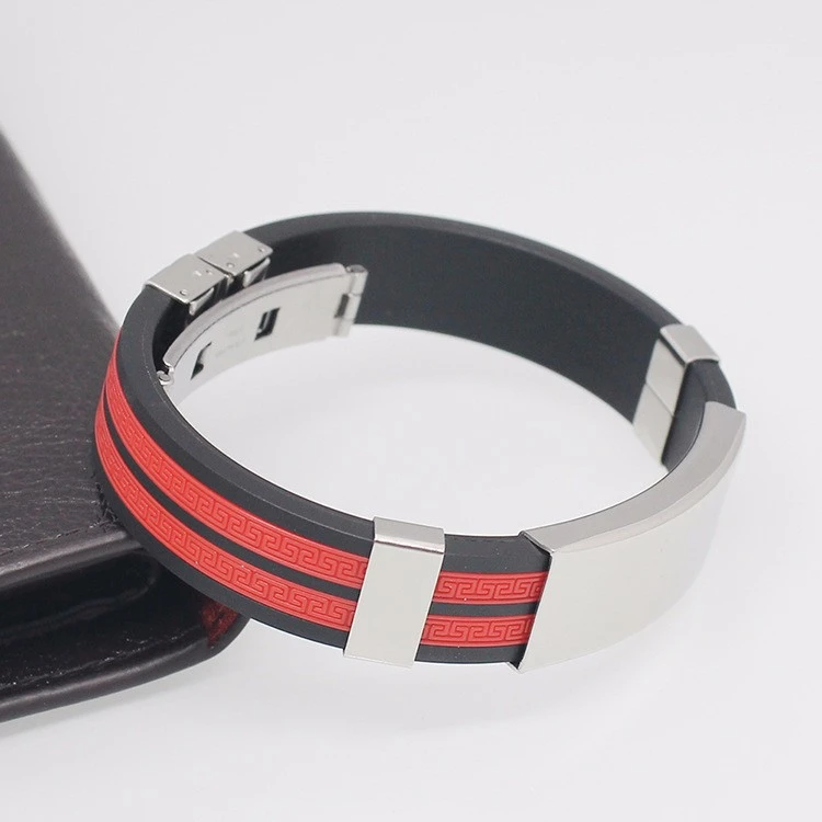 China high quality mens bracelet 316L Stainless Steel bracelets bangles, wholesale silicone bracelets Stainless Steel jewelry