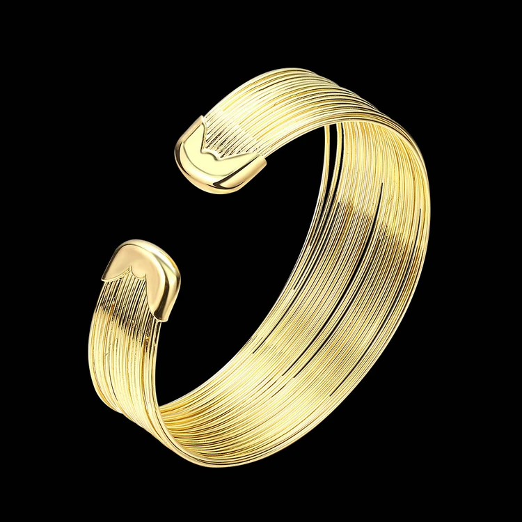 China manufacturer wholesale fashion jewelry yellow gold bangle bracelet for women