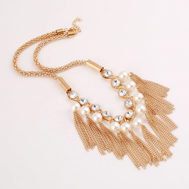 Choker Necklace Tassel Short Clavicle Necklace Women Party Statement Jewelry Gifts Accessories 2018 New