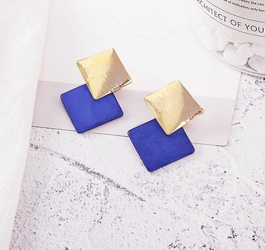 porcelana Christmas Gift Geometry Diamond Stud Earring for Office Lady fabricante