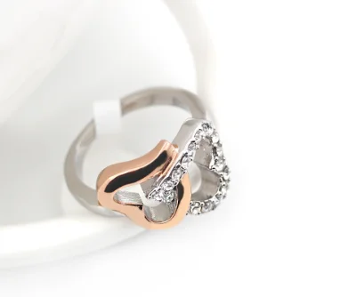 Custom logo rose gold heart jewelry Stainless steel fashion bridal jewelry sets supplier