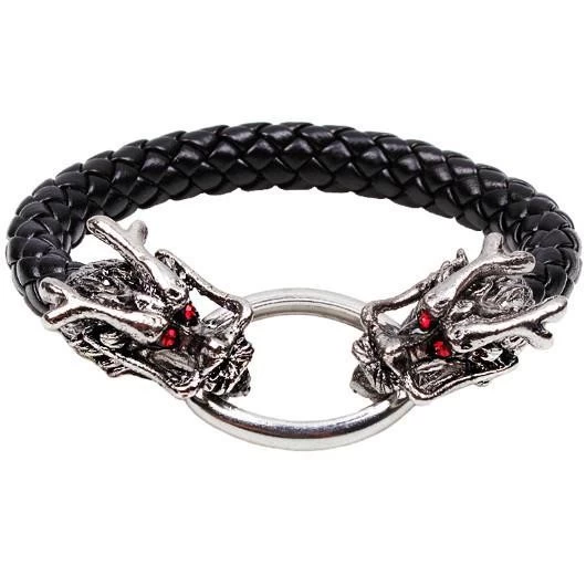 China Drache-Armband PU-Leder umsponnene Armbänder oem Armreiflieferantenporzellan Hersteller