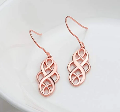 Earrings 925 Sterling Silver Polished Good Luck Irish for Girls