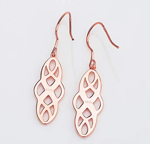 Earrings 925 Sterling Silver Polished Good Luck Irish for Girls