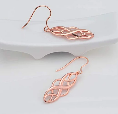 Earrings 925 Sterling Silver Polished Good Luck Irish for Girls